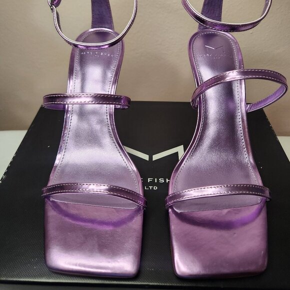 NEW Marc Fisher Dalida Purple Square Toe Sandal Heel Stiletto Size 7 - Picture 5 of 11